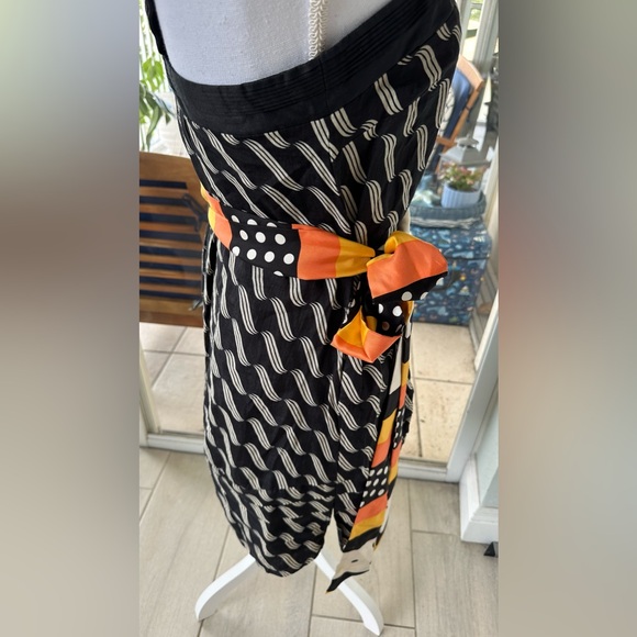 Anthropologie Maeve Black Tiered Linen Dress - Picture 12 of 15